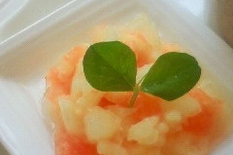 離乳食完了期 桃とトマトのサラダ レシピ 作り方 By 桃のやさしい薫り クックパッド 簡単おいしいみんなのレシピが354万品