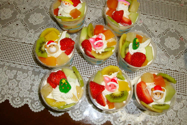 カッププリンでクリスマスケーキ レシピ 作り方 By パパ ママ クックパッド 簡単おいしいみんなのレシピが358万品