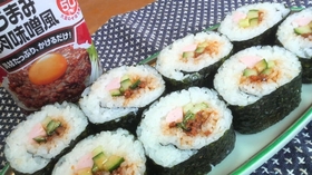 運動会にどうですか?肉味噌巻き寿司☆