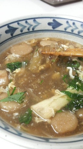 なすとお麩がとろける・・☆和春雨スープ☆
