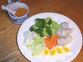 温野菜のガトガト風サラダ