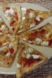 水切りヨーグルトの簡単ピザ