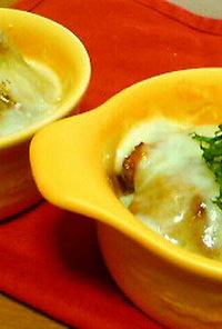 里芋の肉味噌チーズ焼き