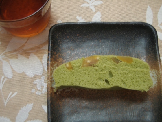 栗と抹茶の蒸しパン×ルクエの画像