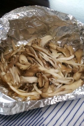 うまい!舞茸ホイル焼き。