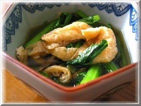 材料3つ♫小松菜と油揚げのおかず♫