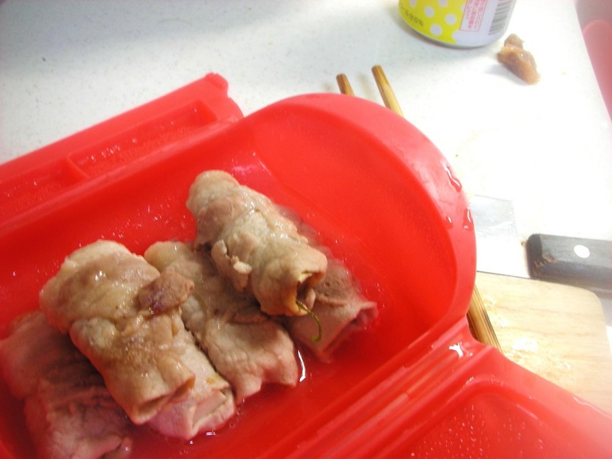 【ルクエ】豚肉のエリンギ巻き梅しそ風味の画像