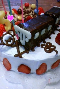 阪急電車のケーキデコ（誕生日ケーキ）