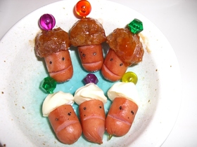 キャラ弁☆ウィンナーdeどんぐりぼうや♪