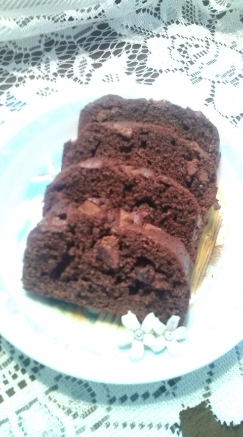 チョコレートがボコボコ！！パウンドケーキの画像