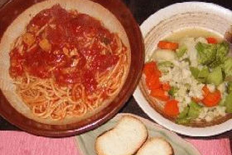 再現 カプリ ョーザ トマトとニンニクのスパゲティー レシピ 作り方 By なっちょび クックパッド