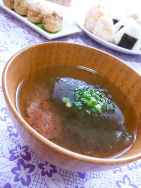 ★即席★梅鰹&とろろのお吸い物★