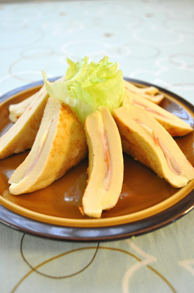 おつまみに♪高野豆腐のハムチーズサンド☆の写真