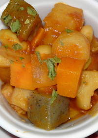 根菜と大豆のトマト煮