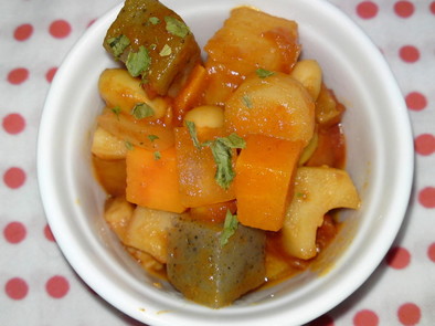 根菜と大豆のトマト煮の写真