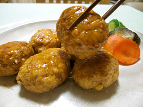 えのきでかさ増し♪鶏つくねの照り焼き