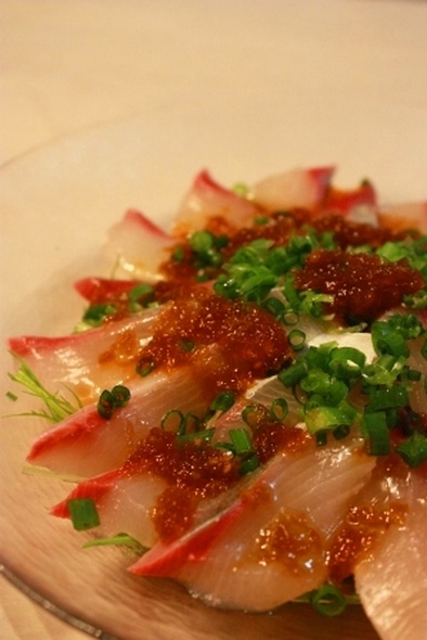 和風カルパッチョサラダ（白身魚が合います♪）の写真