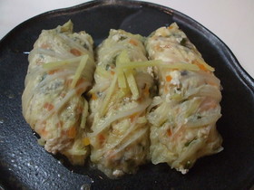 豆腐だんごの白菜巻き