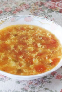 我が家の中華✿トマトと卵のスープ