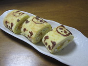 パンダ柄ロールケーキ 練習中の写真