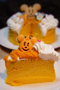 ハロウィンかぼちゃのスフレチーズケーキ其の2