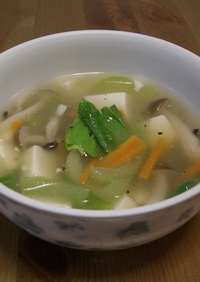 豆腐と野菜のとろ～り中華スープ