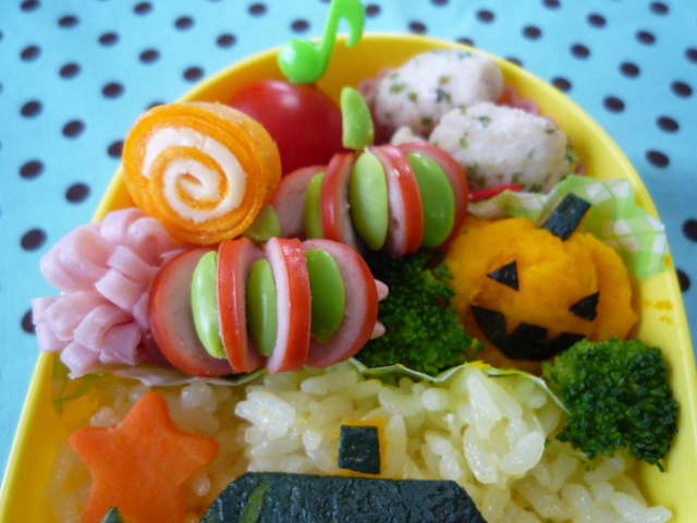 お弁当おかず 枝豆とウインナでかぼちゃ By Cocoいちご