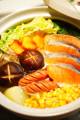 ✿鮭と野菜の塩バター鍋✿
