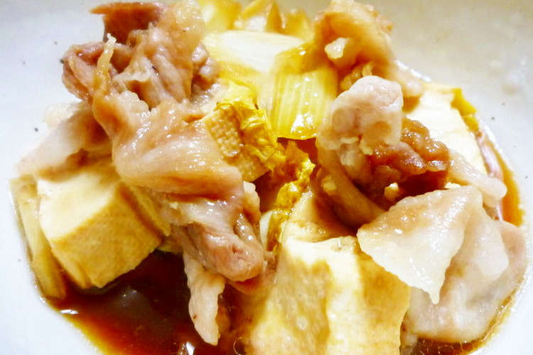あと一品にレンジで４分 豚こまde肉豆腐 レシピ 作り方 By ほっこり の クックパッド 簡単おいしいみんなのレシピが355万品