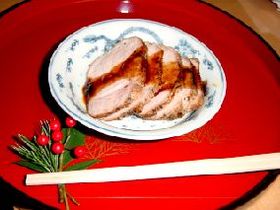 お節に焼き豚♪
