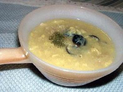 蜆の中華コーンスープの写真