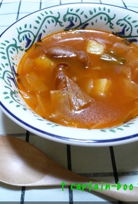トマト缶で☆ミネストローネ風野菜スープ