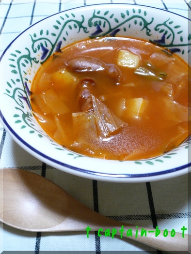 トマト缶で☆ミネストローネ風野菜スープの写真