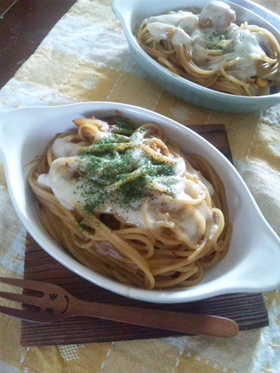 残ったカレーで☆スパゲティーグラタン風