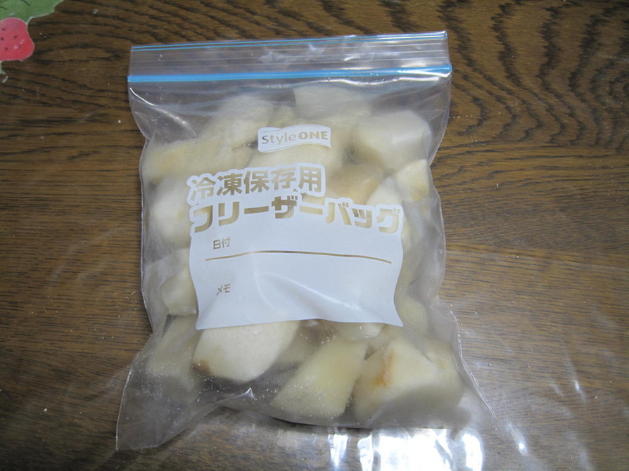 里芋の冷凍保存の画像