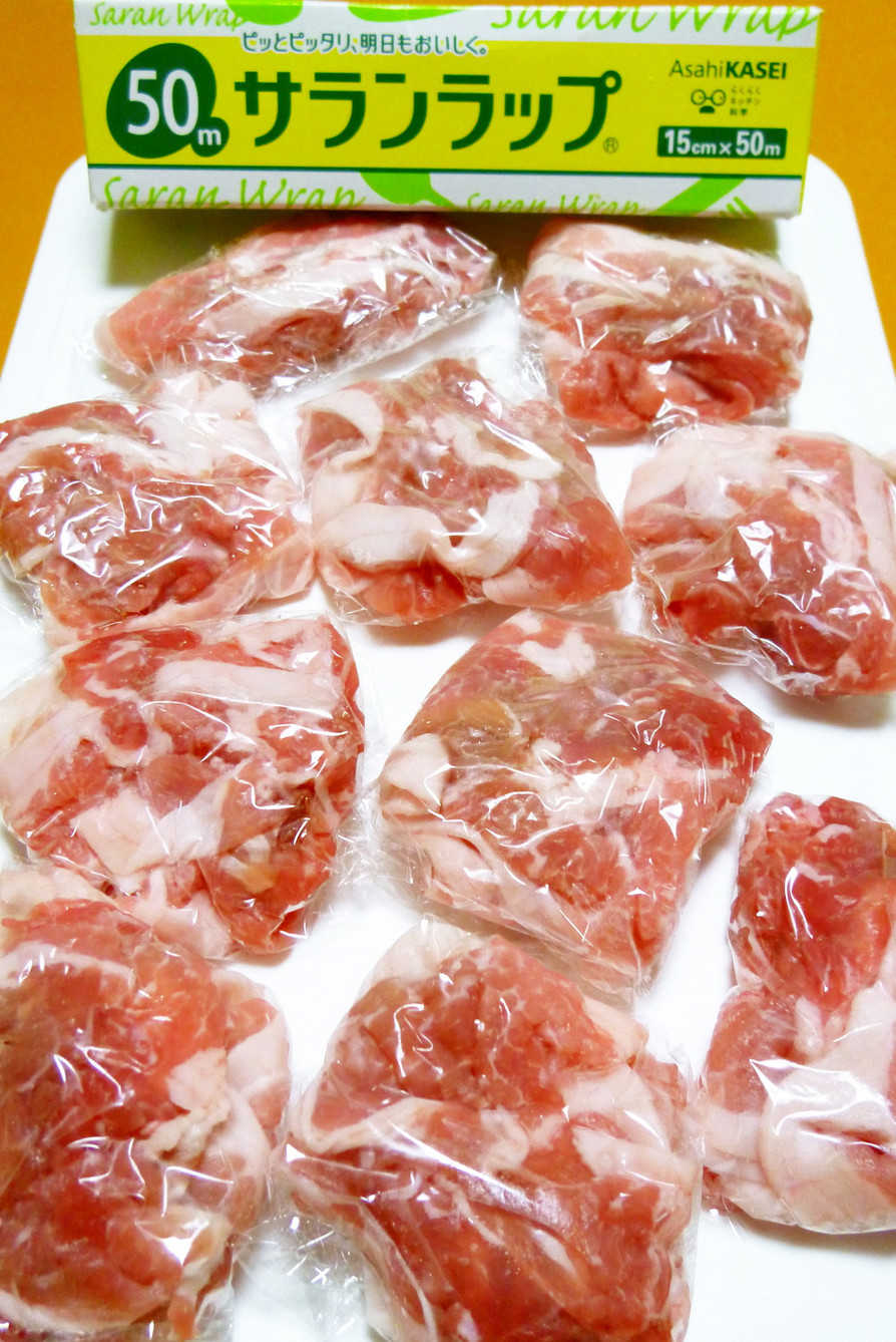 下宿生応援レシピ！豚こま切れ肉の冷凍保存の画像