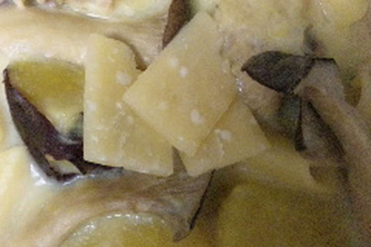 さつまいも きのこの秋シチュー パスタ レシピ 作り方 By Melody9 クックパッド