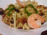 おこげ美味し 簡単パエリア(カレー味)の写真