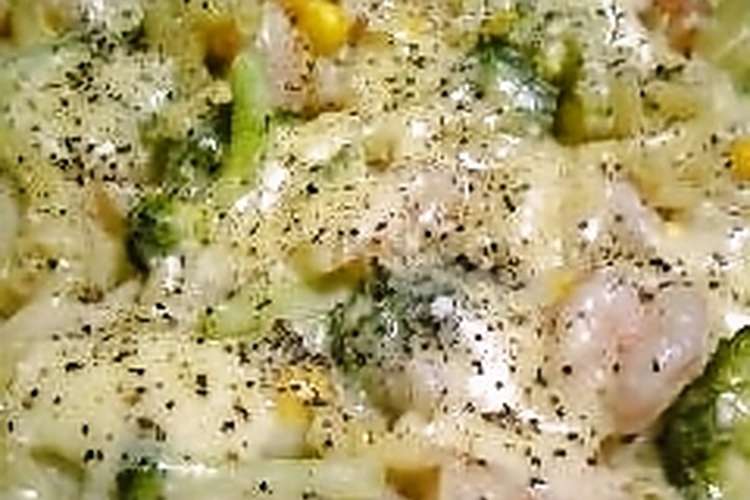 えびとブロッコリーのフライパングラタン レシピ 作り方 By ｍｅｅｒ クックパッド