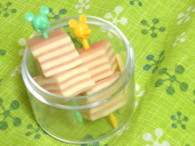 お弁当に❤ハムとチーズのミルフィーユ風