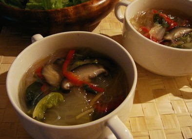 白菜と春雨のとろみ中華スープの写真