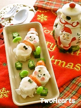 X'masに❤シュウマイde雪だるま
