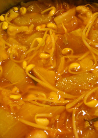 コンソメキムチ野菜春雨スープ