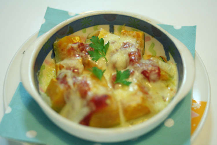 こどもに大人気 簡単かぼちゃのチーズ焼き レシピ 作り方 By さいとうあきこ クックパッド 簡単おいしいみんなのレシピが352万品