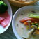 スキムミルクと野菜のスープ