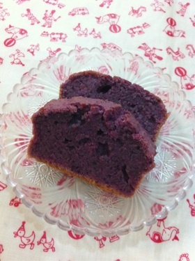 ホットケーキミックスで簡単@紫芋のケーキの画像