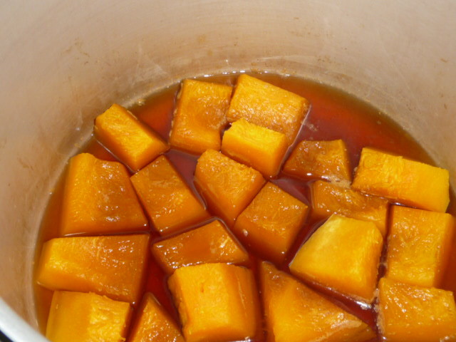 圧力鍋でかぼちゃの煮物の画像