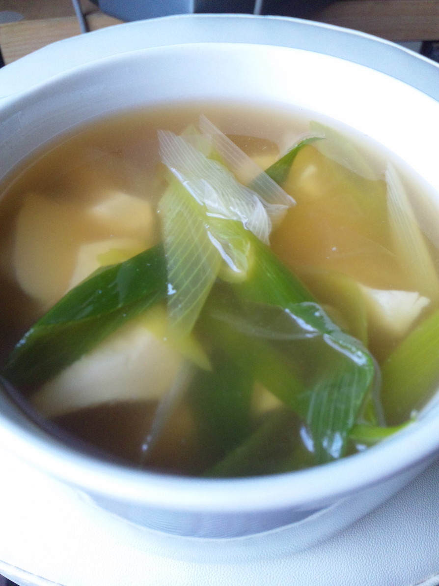 ♪葱と豆腐でさっぱりスープ♪の画像