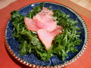 マグロと春菊のナムル風サラダ☆の画像