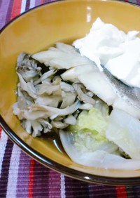 舞茸必須☆鱈と白菜のスープ煮〜柚子胡椒〜
